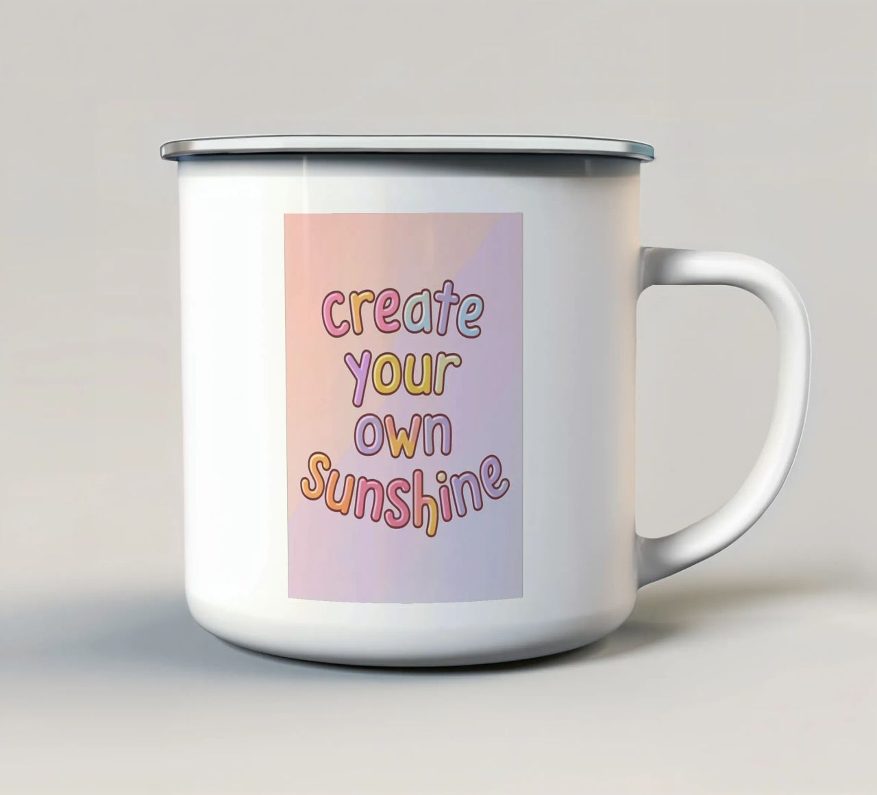 Create Your Own Sunshine enamel mug by logic