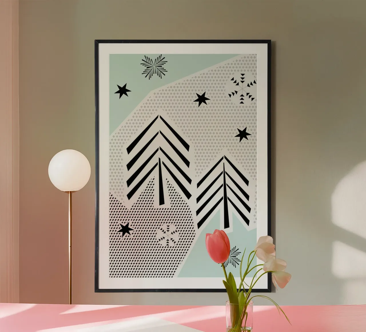 Winter Dream poster con telaio in plastica da XOXO Arte