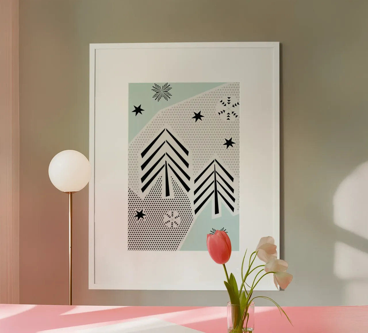 Winter Dream poster con telaio in plastica da XOXO Arte