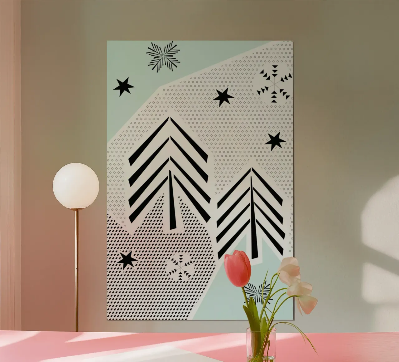 Winter Dream poster con telaio in plastica da XOXO Arte