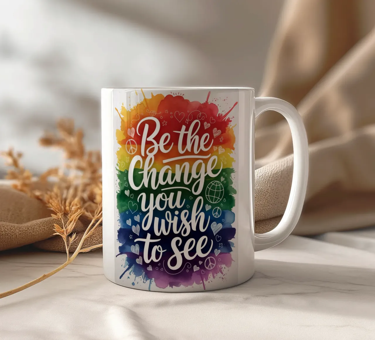 Siate il cambiamento che desiderate vedere tazza in ceramica da logic