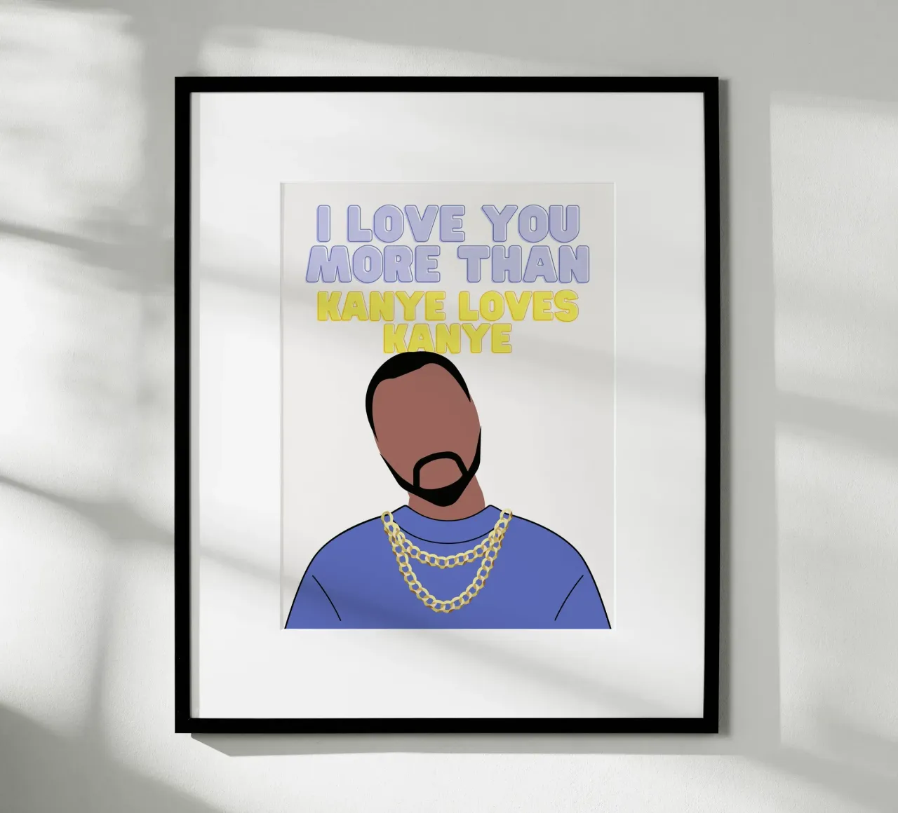 Biggest Love poster met kunststof frame van thewalllab