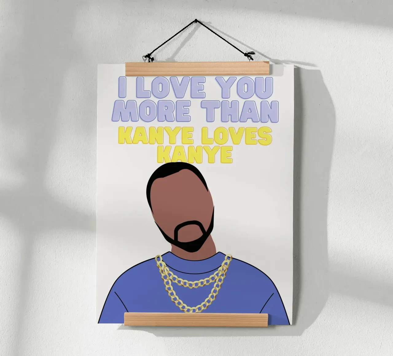 Biggest Love poster met kunststof frame van thewalllab