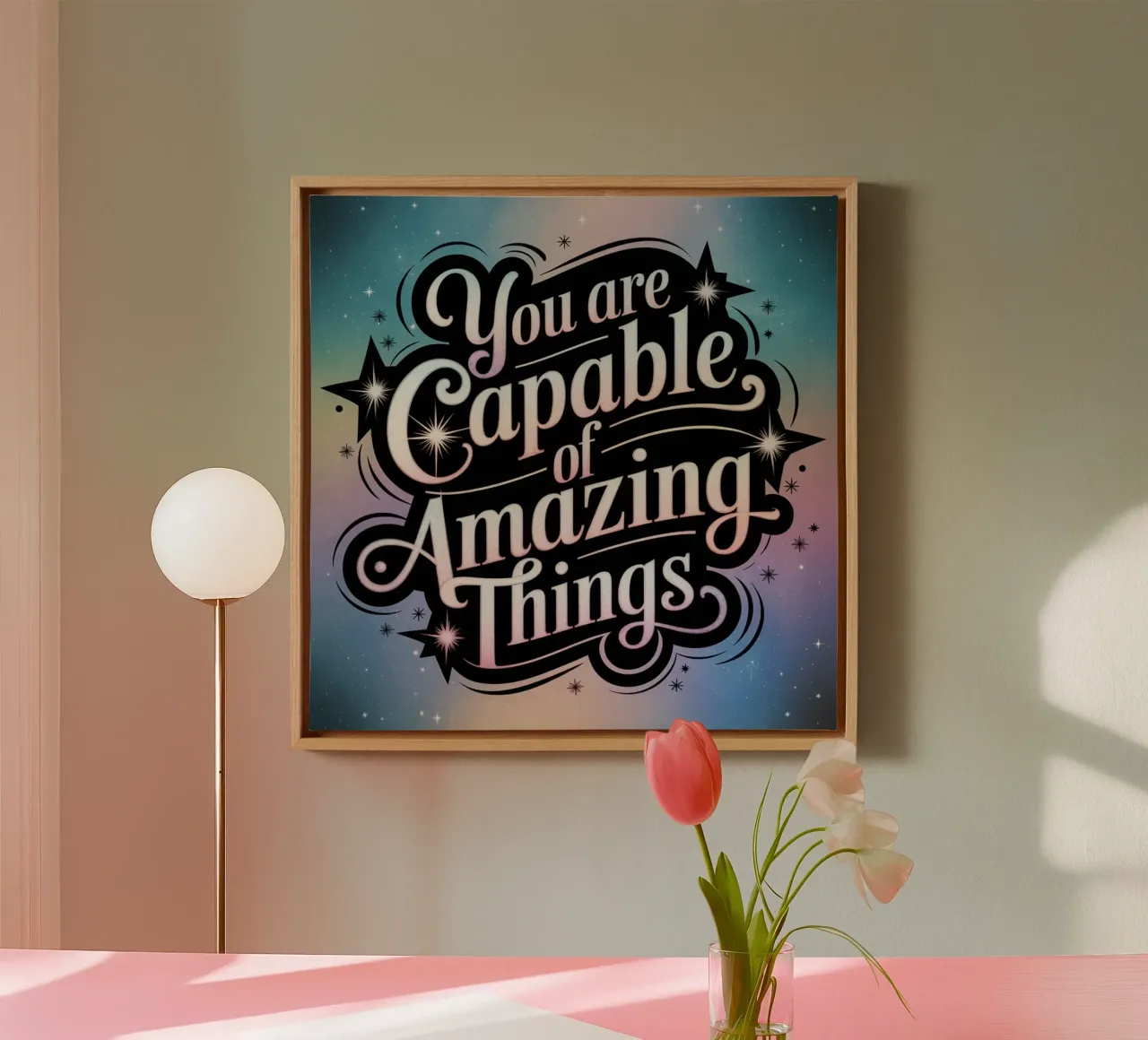 You Are Capable of Amazing Things canvas by logic
