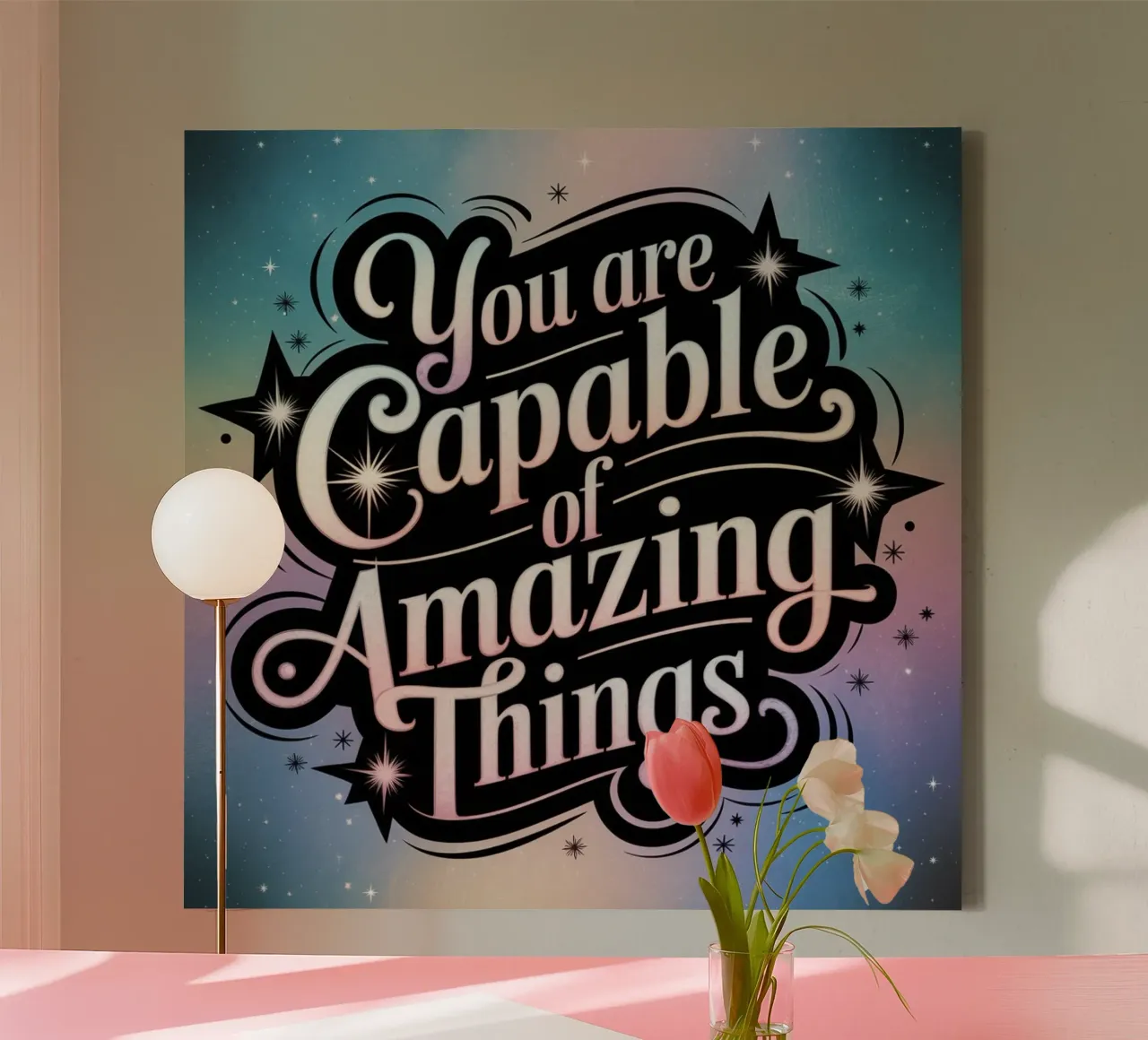 You Are Capable of Amazing Things canvas by logic