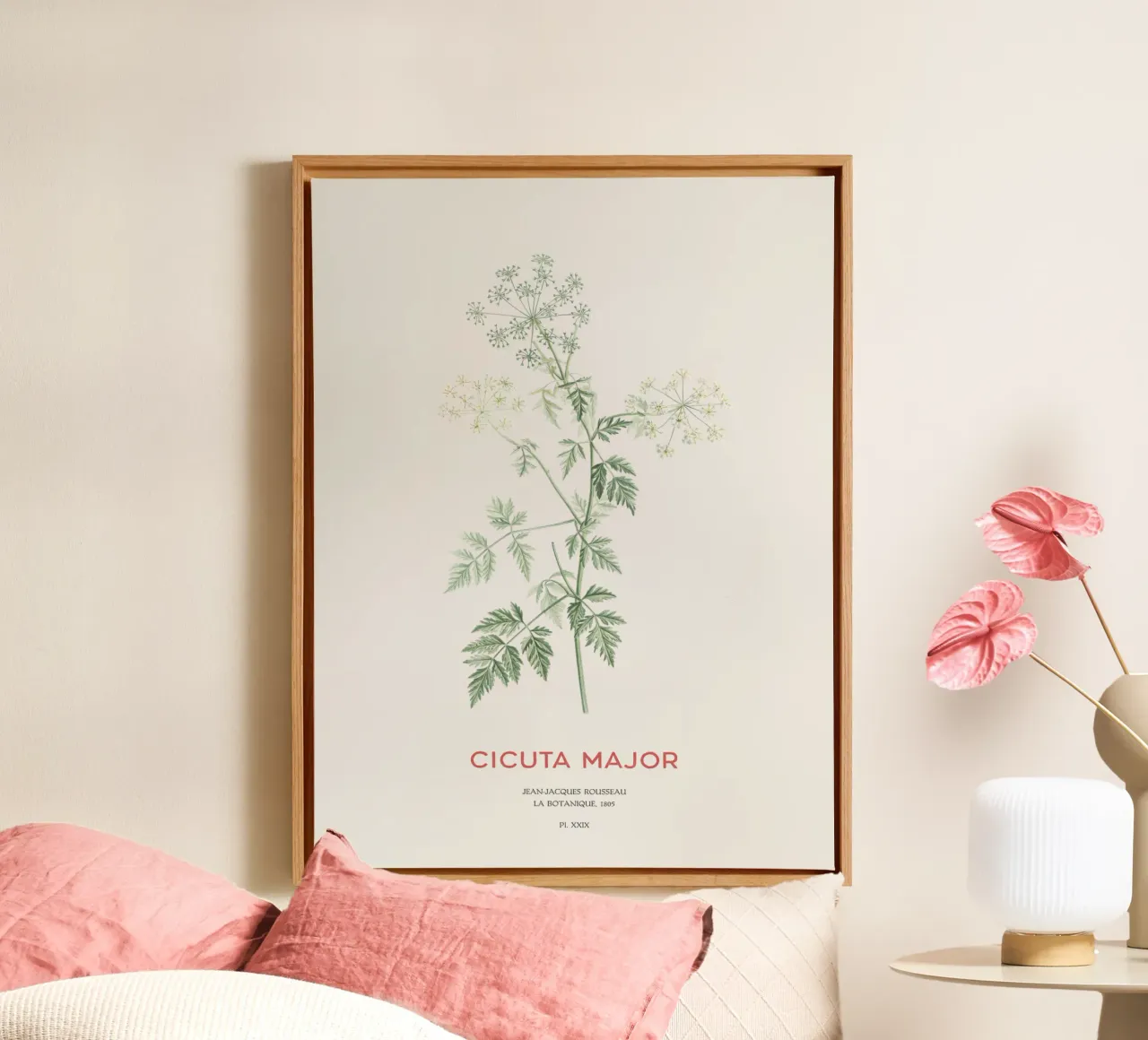 Wilde scheerling of Cicuta major canvas van Vintagrafica