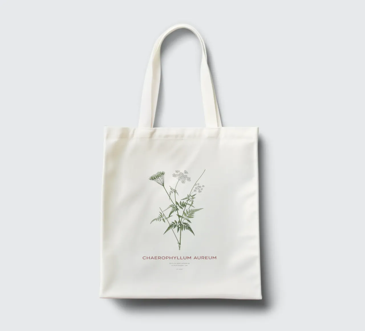 Cerfoglio dorato o Chaerophyllum aureum borsa in juta da Vintagrafica