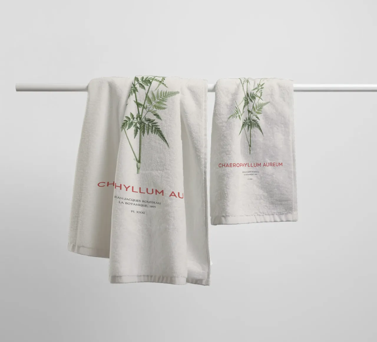 Cerfeuil doré ou Chaerophyllum aureum serviette de bain de Vintagrafica