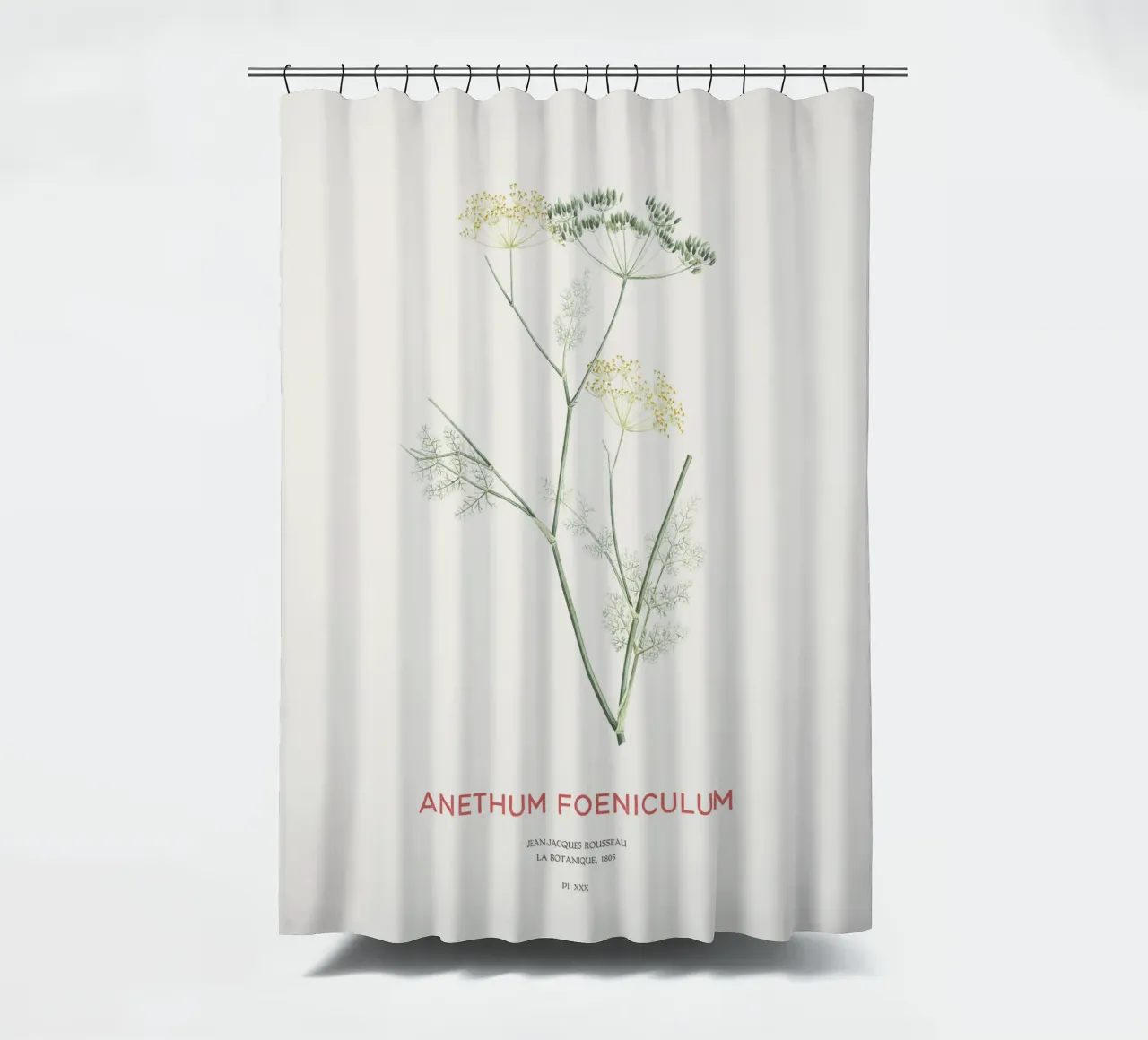 Venkel of Anethum foeniculum douchegordijn van Vintagrafica