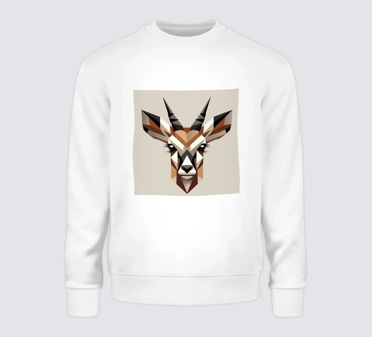 Geometrisch antilopenhoofd - elegantie en wildernis gecombineerd sweatshirt van namosh