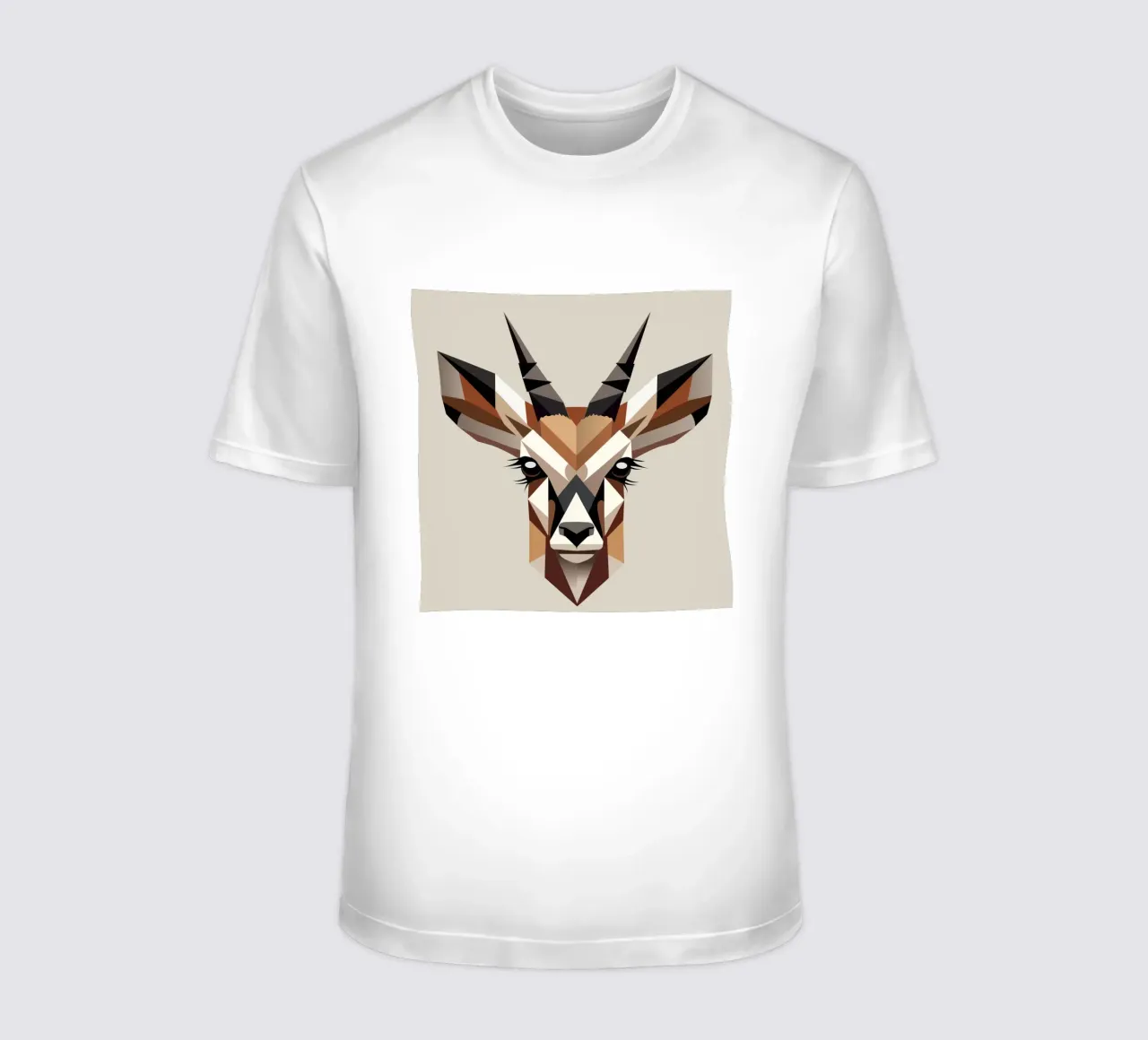Testa d'antilope geometrica - eleganza e natura selvaggia insieme t-shirt da namosh