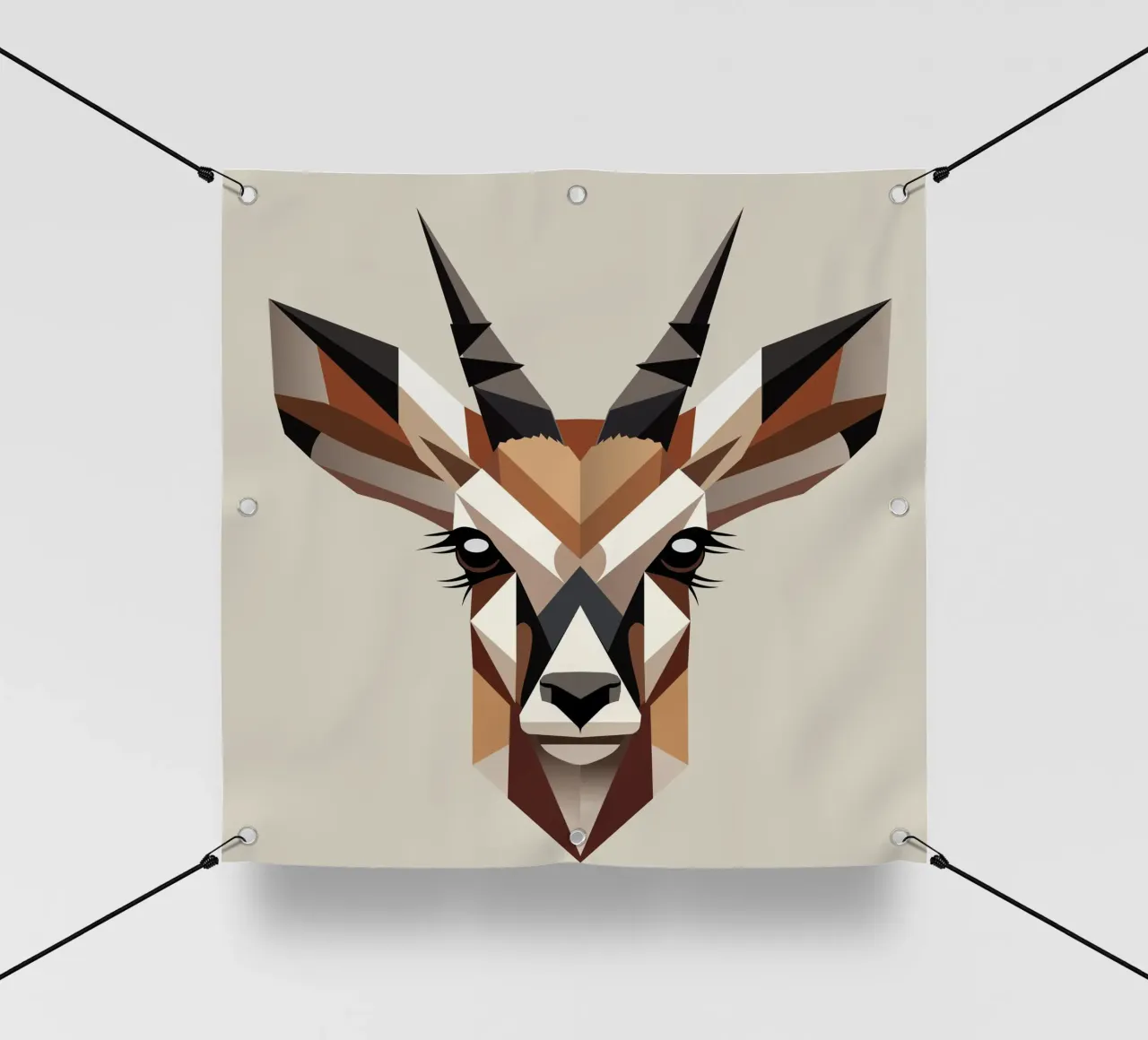 Testa d'antilope geometrica - eleganza e natura selvaggia insieme telo in pvc da namosh