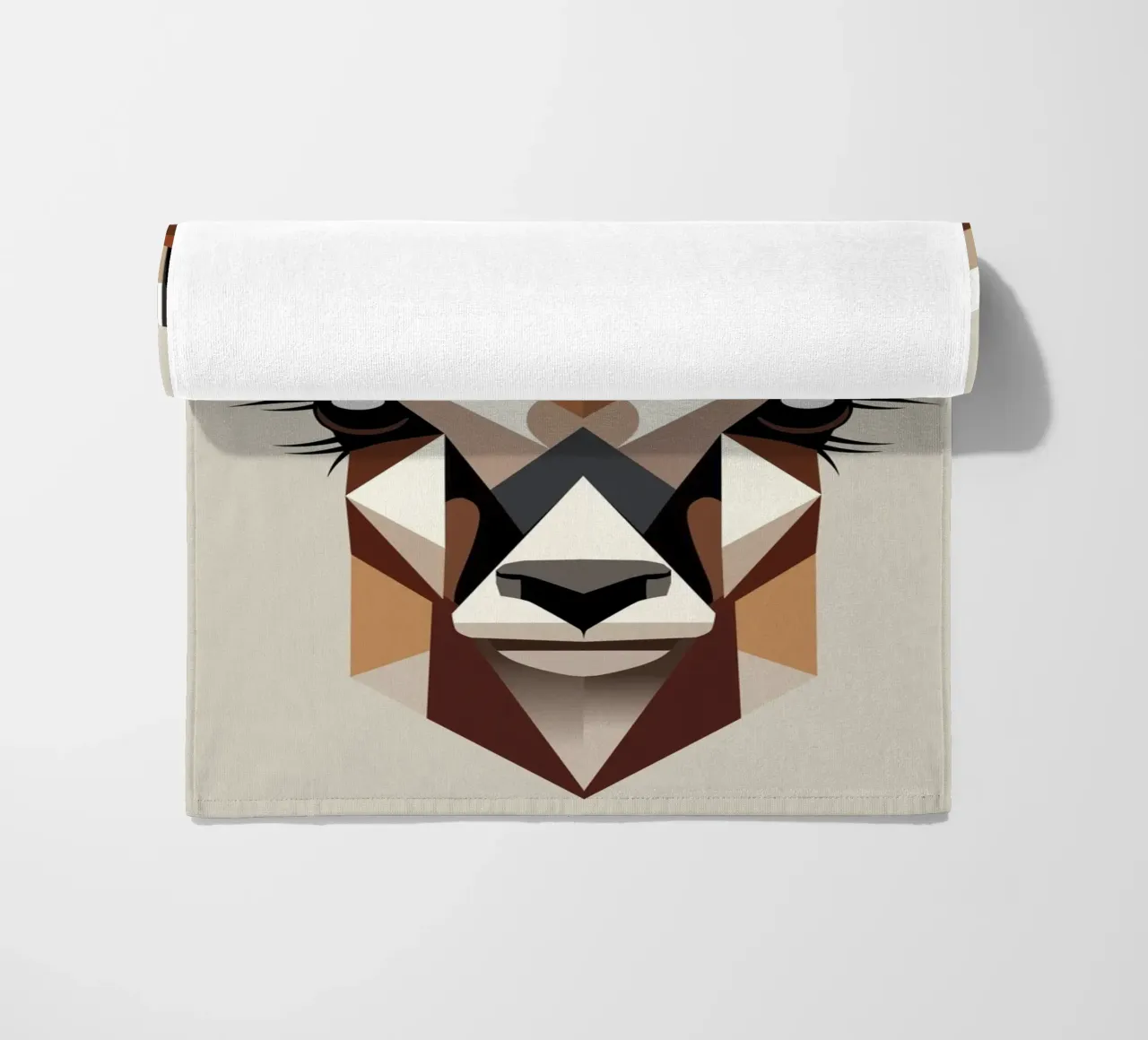 Geometrisch antilopenhoofd - elegantie en wildernis gecombineerd strandhanddoek van namosh