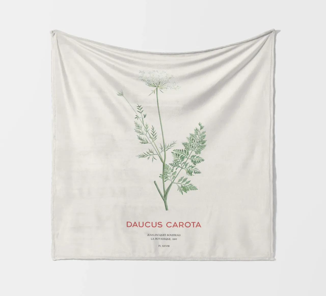 Wilde Möhre oder Daucus carota Fleecedecke von Vintagrafica