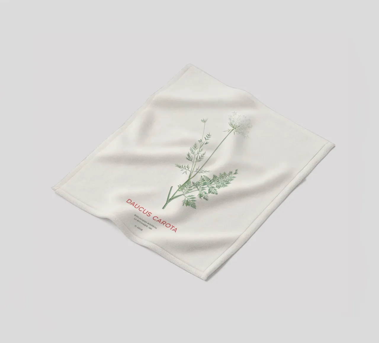 Wilde Möhre oder Daucus carota Fleecedecke von Vintagrafica