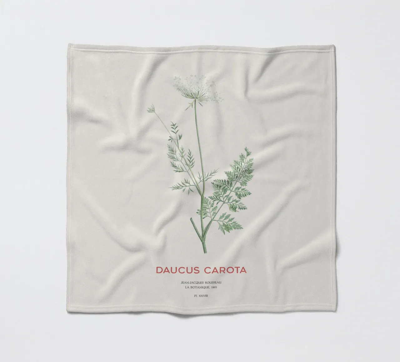 Wilde Möhre oder Daucus carota Fleecedecke von Vintagrafica