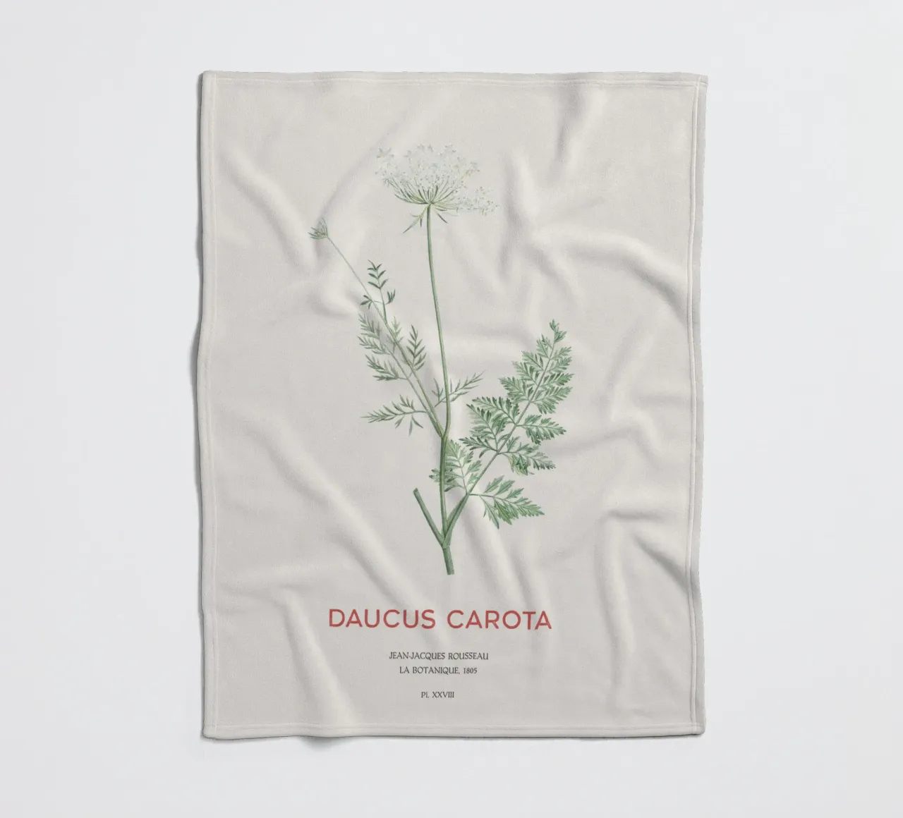 Wilde Möhre oder Daucus carota Fleecedecke von Vintagrafica