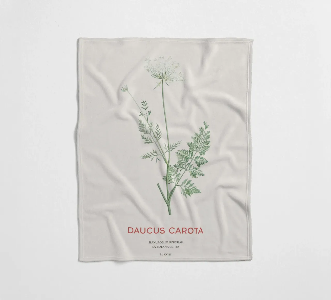 Wilde Möhre oder Daucus carota Fleecedecke von Vintagrafica