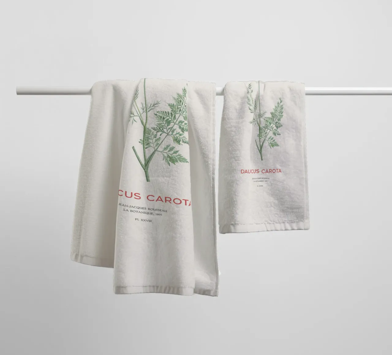Wilde Möhre oder Daucus carota Handtuch von Vintagrafica