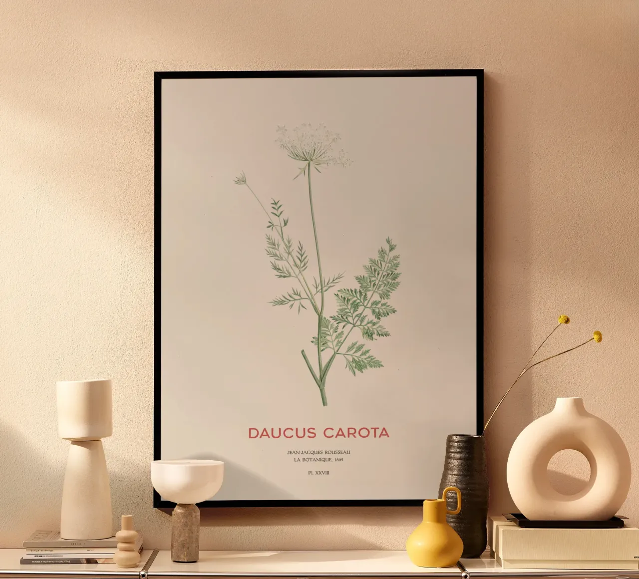 Wilde Möhre oder Daucus carota Hahnemühle von Vintagrafica