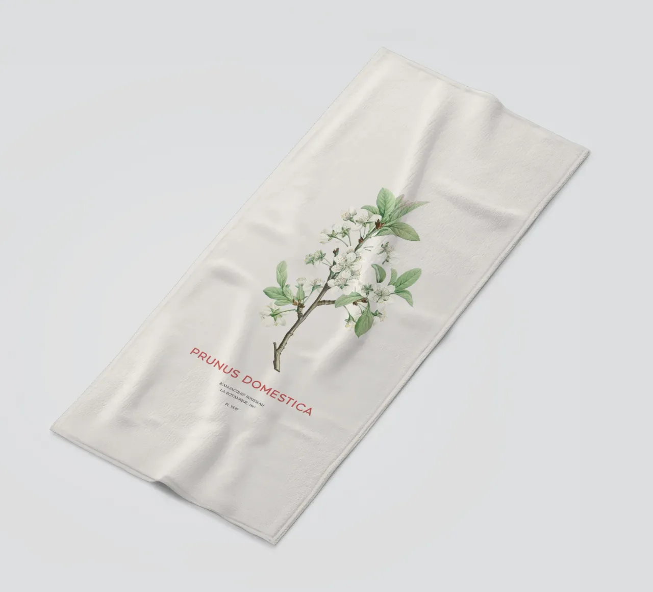 Fiori di prugna o Prunus domestica telo mare da Vintagrafica