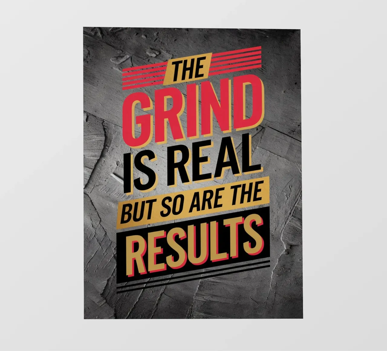 The Grind is Real, But So Are the Results pvc cover by logic
