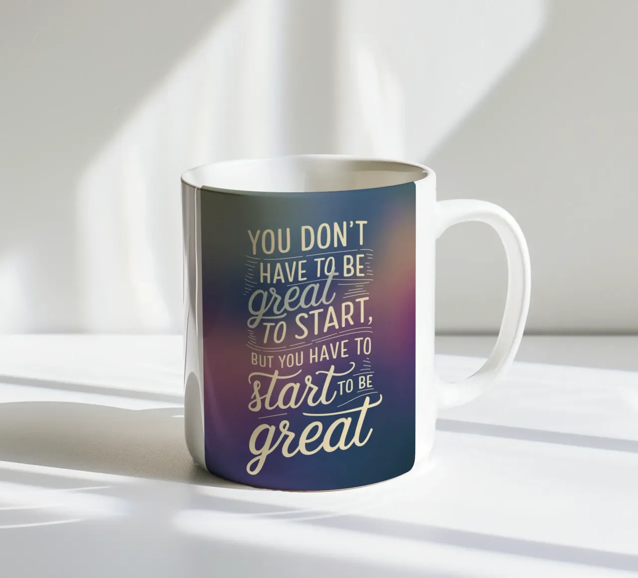 You Don’t Have to Be Great to Start, But You ceramic mug by logic