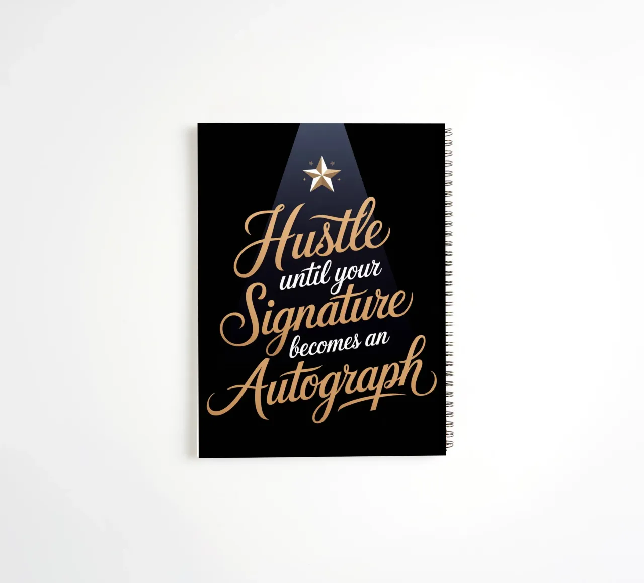 Hustle Until Your Signature Becomes an Autograph spiral notebook by logic