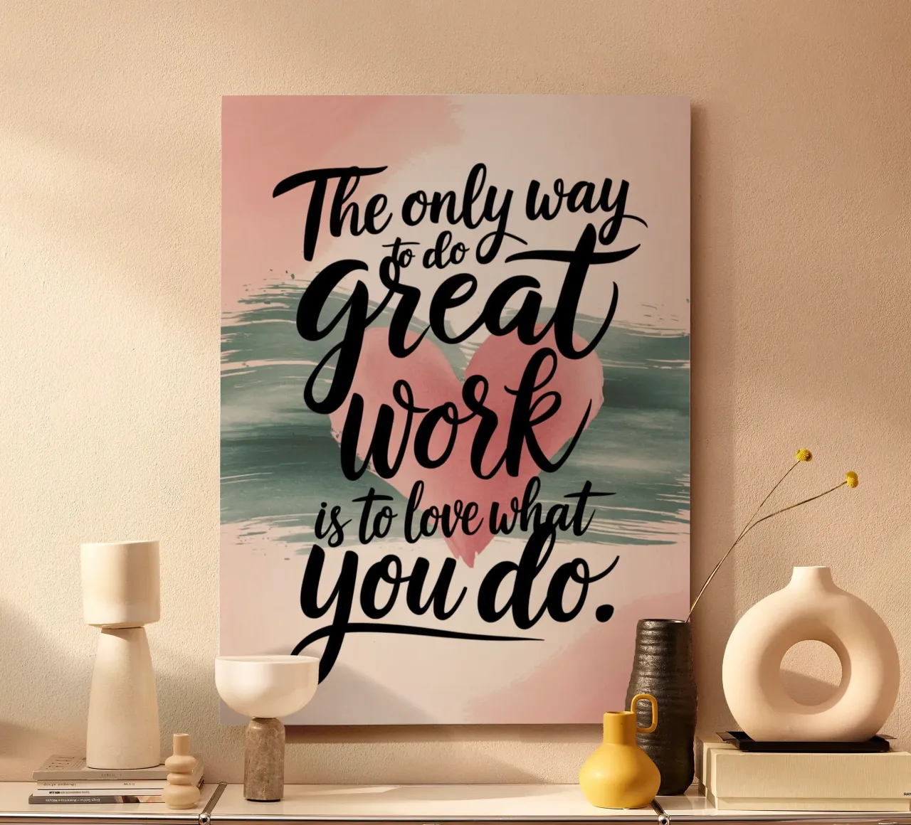 The only way to do great work is to love what you do. alu-dibond by logic