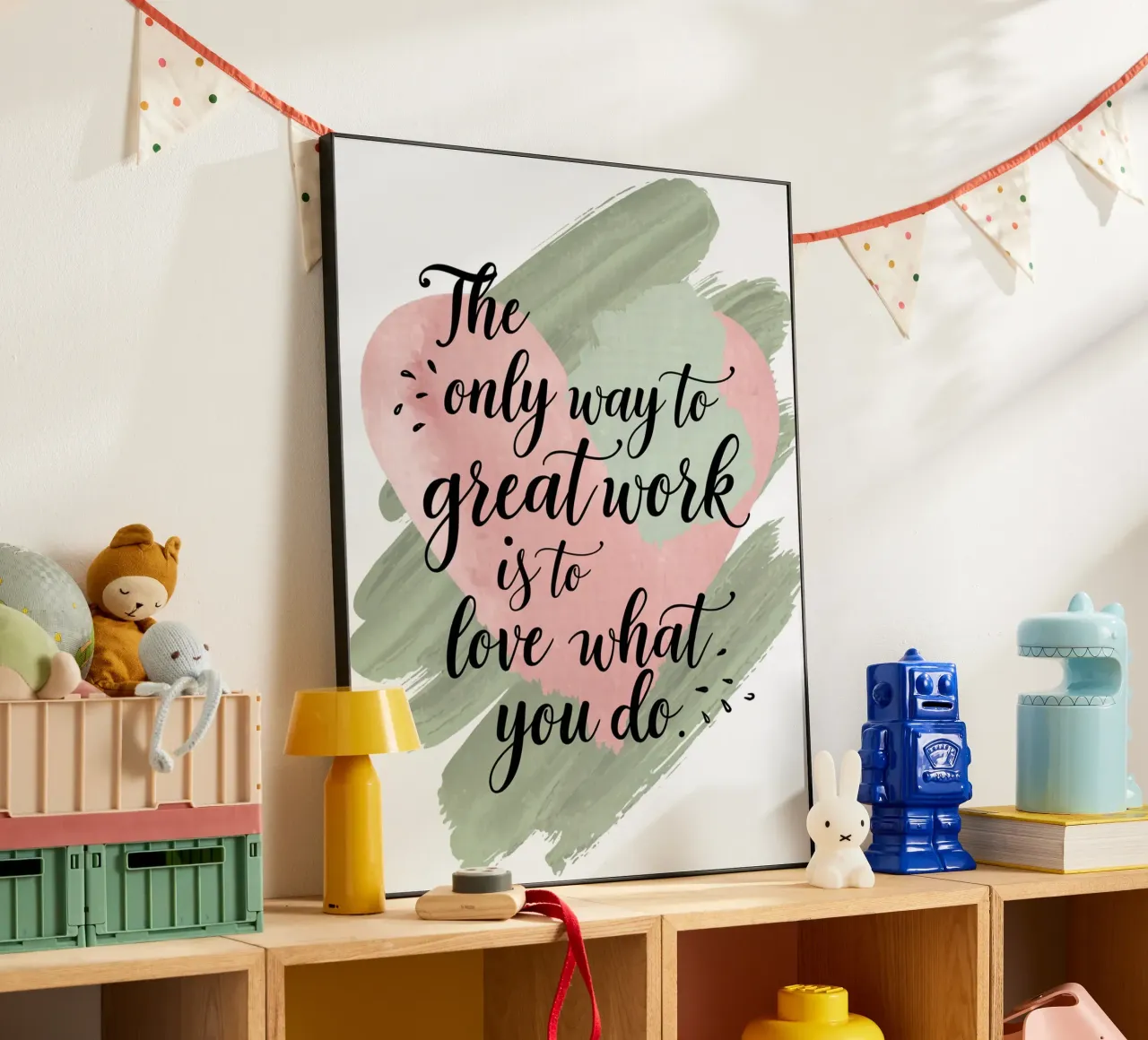 The only way to do great work is to love what you do. alu-dibond by logic