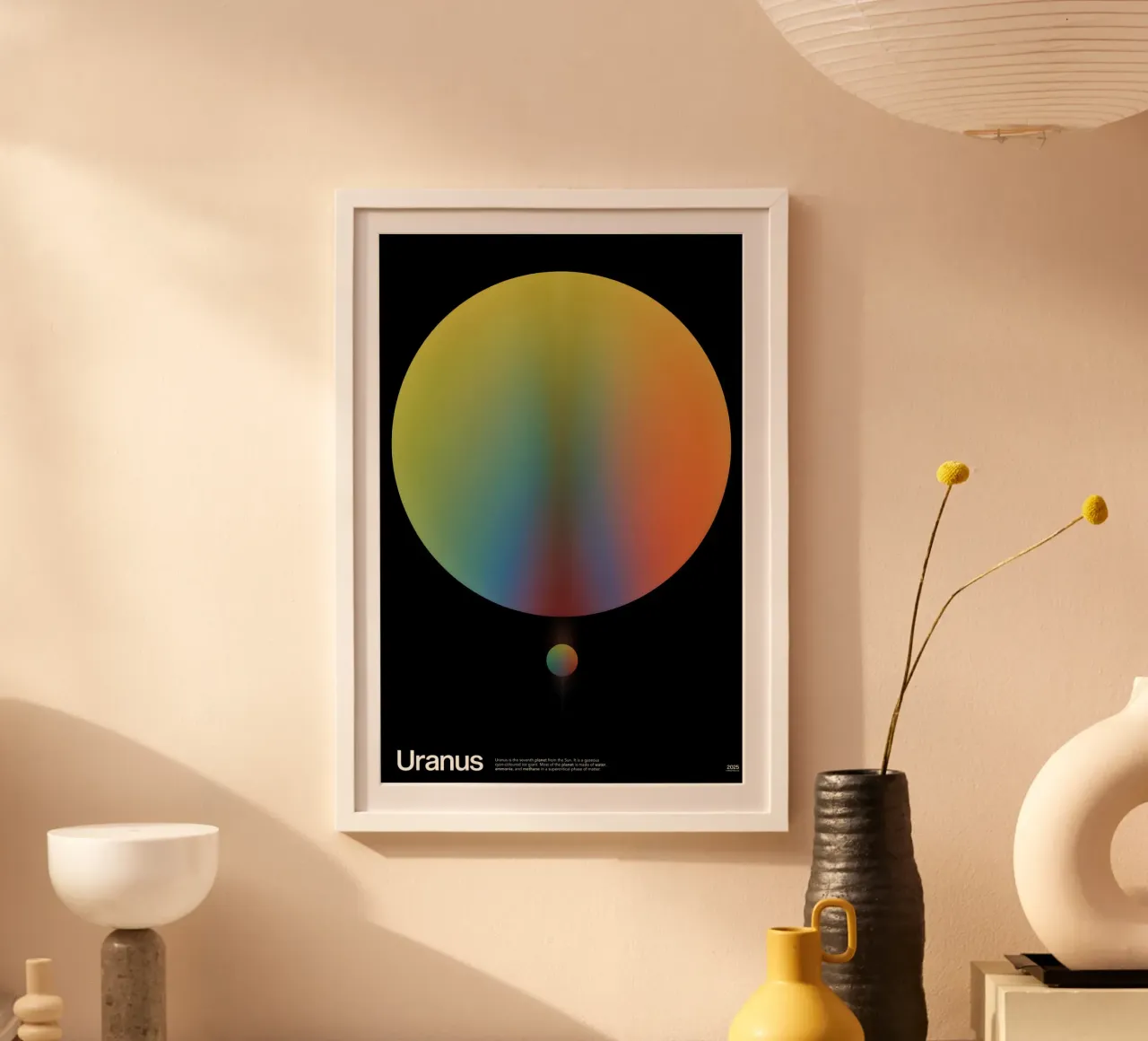 Uranus poster con telaio in plastica da Attaboy Dsgn