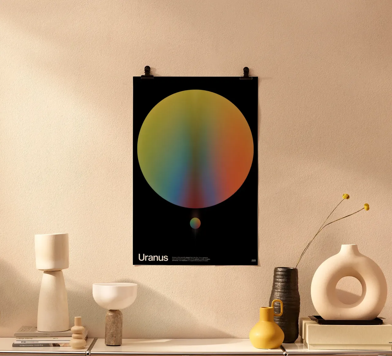 Uranus poster con telaio in plastica da Attaboy Dsgn