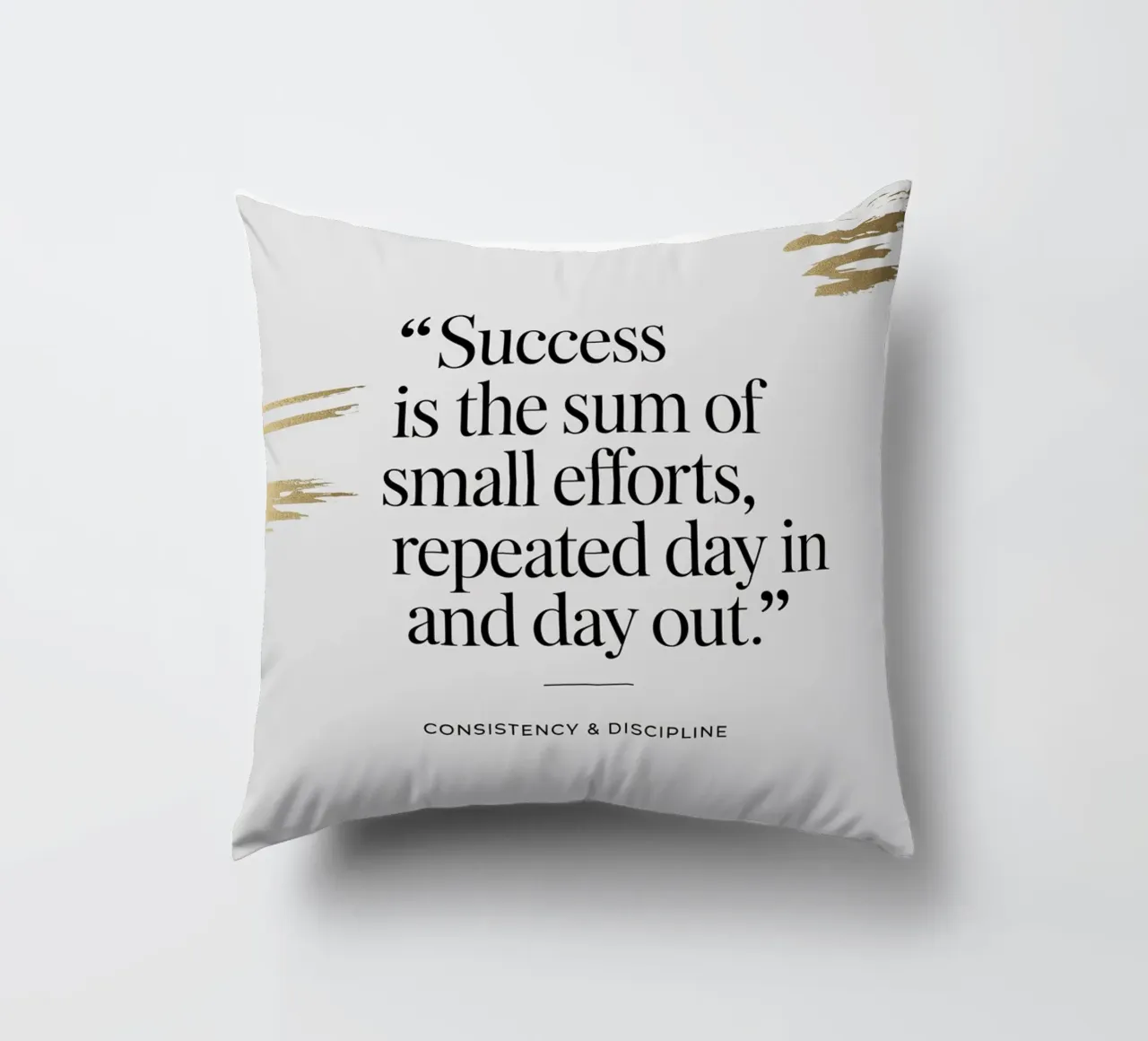 Success is the sum of small efforts, repeated day in and day decorative cushion by logic