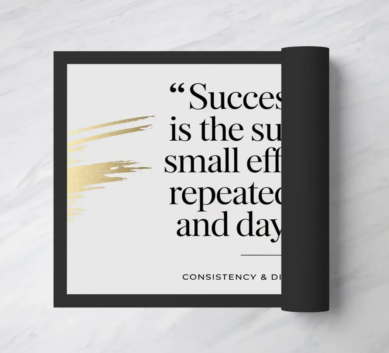 Success is the sum of small efforts, repeated day in and day doormat by logic