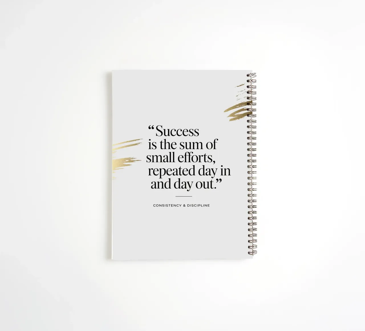 Success is the sum of small efforts, repeated day in and day spiral notebook by logic