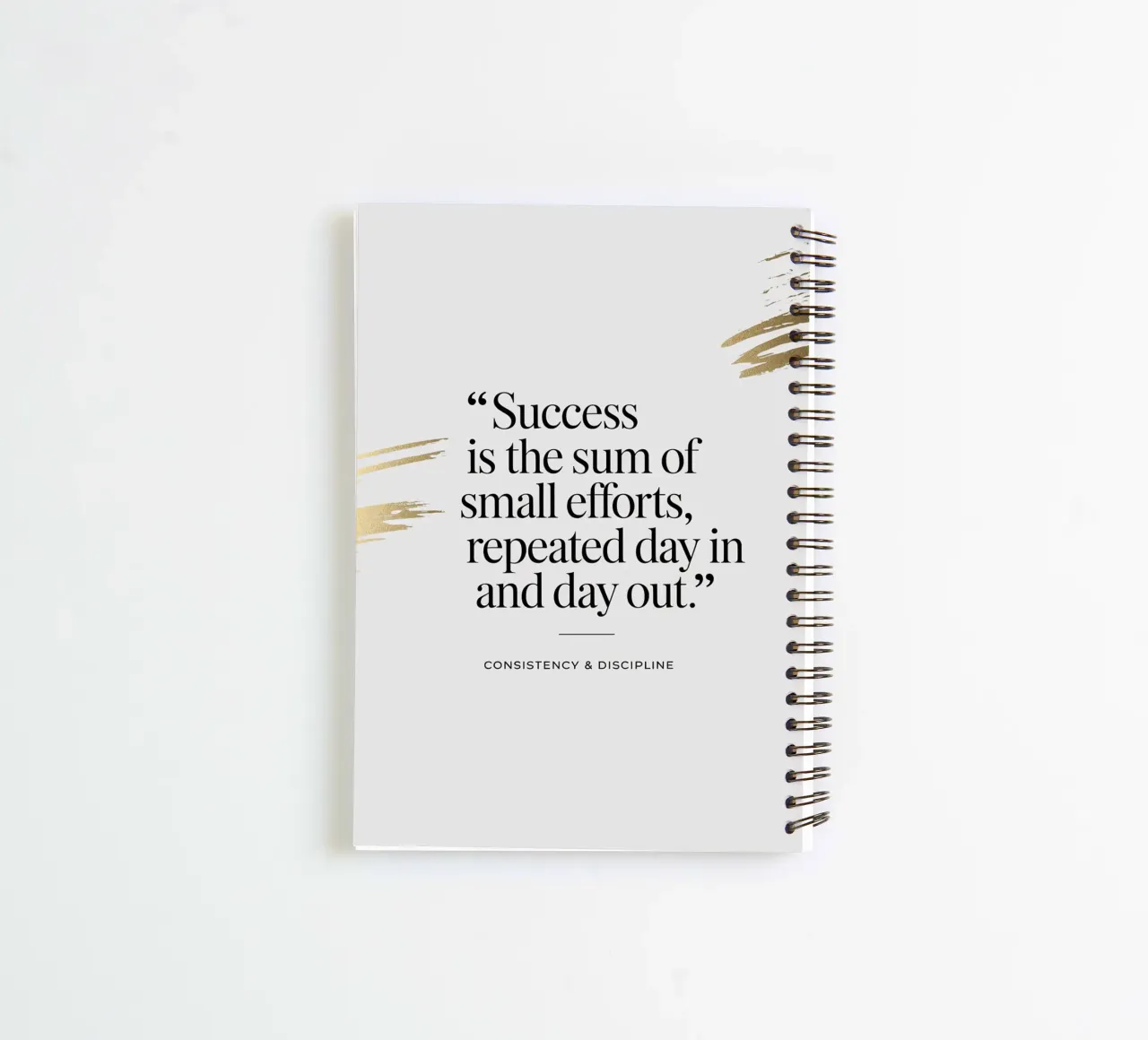 Success is the sum of small efforts, repeated day in and day spiral notebook by logic