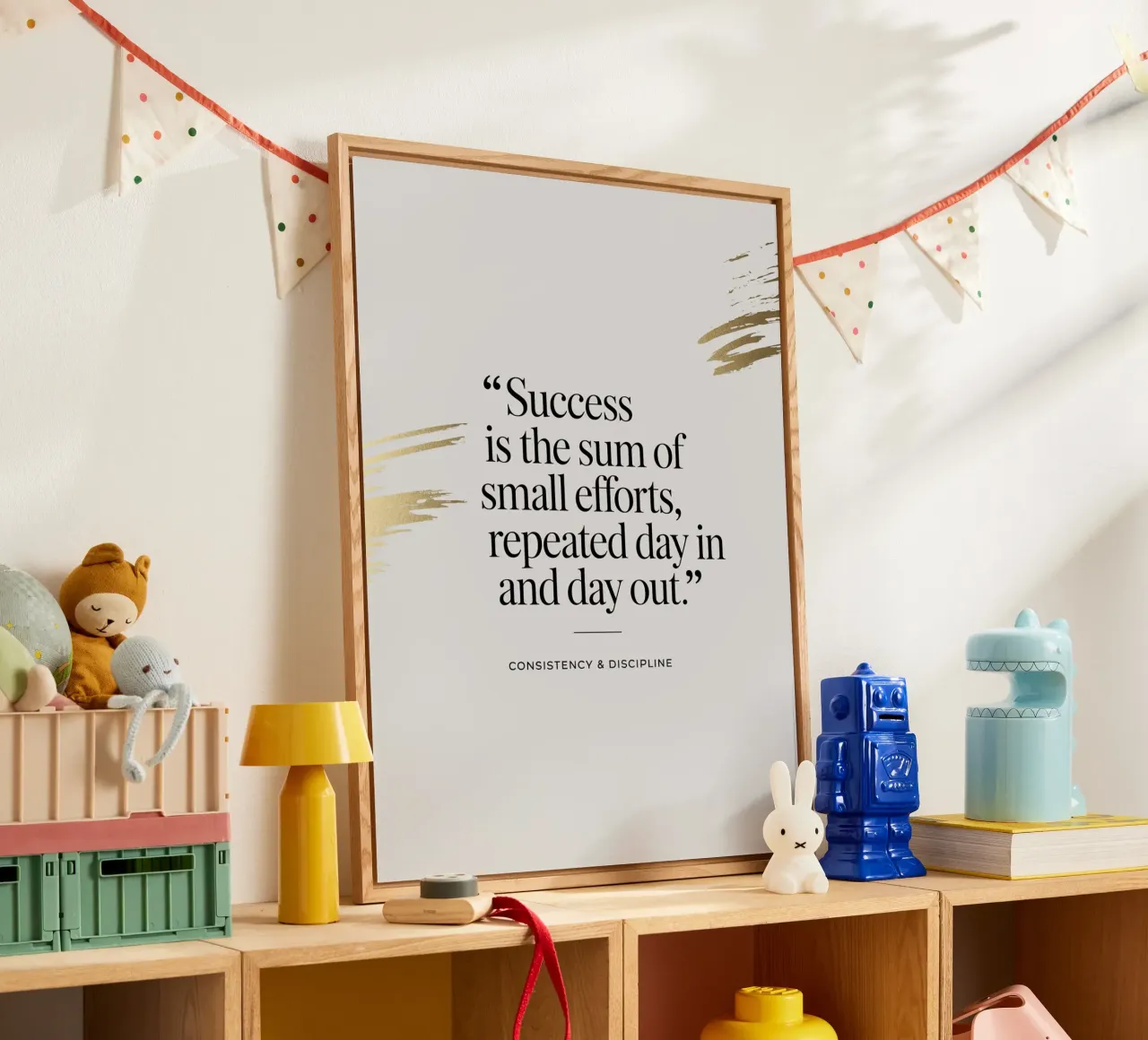 Success is the sum of small efforts, repeated day in and day acrylic glass by logic