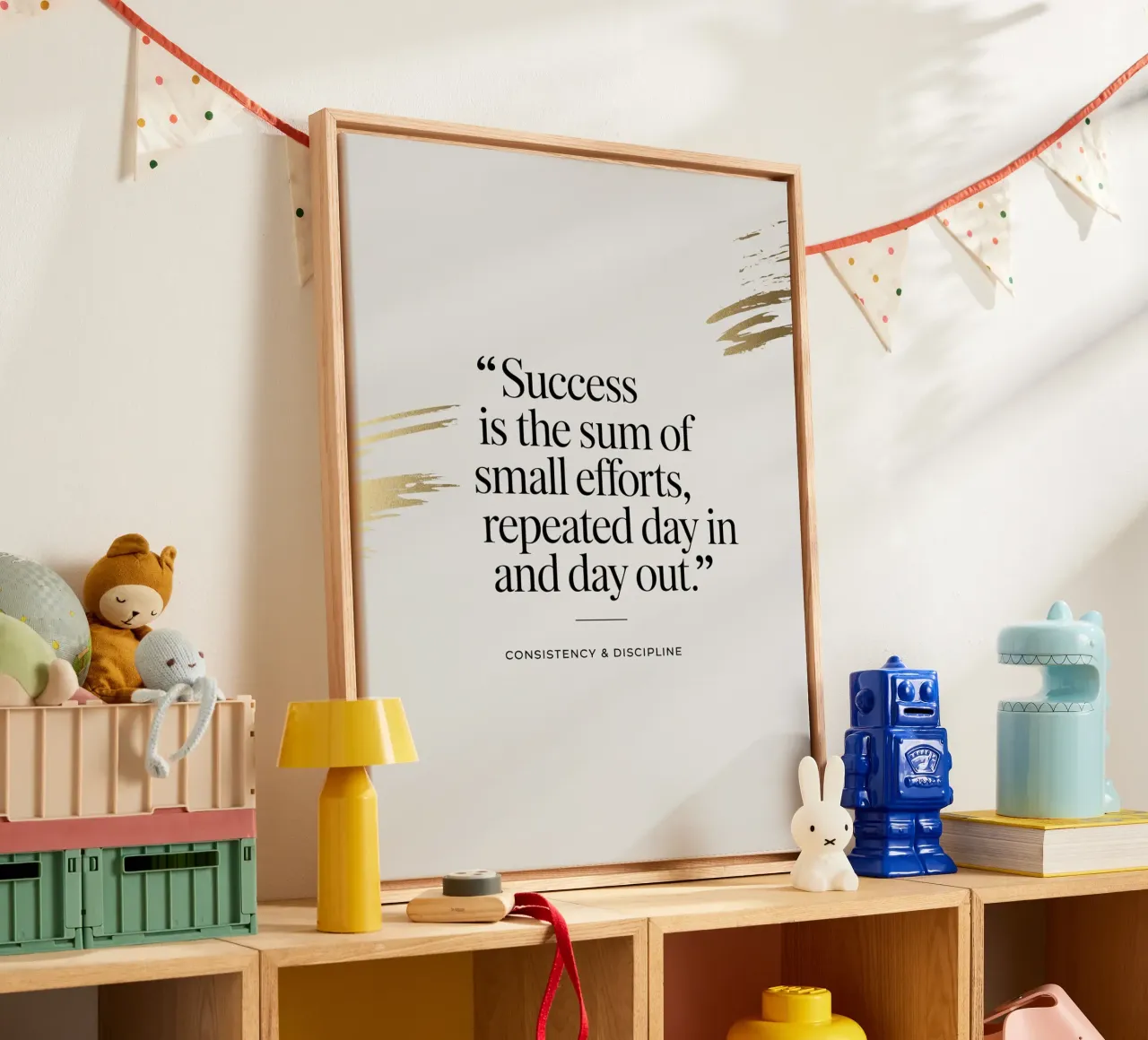 Success is the sum of small efforts, repeated day in and day canvas by logic