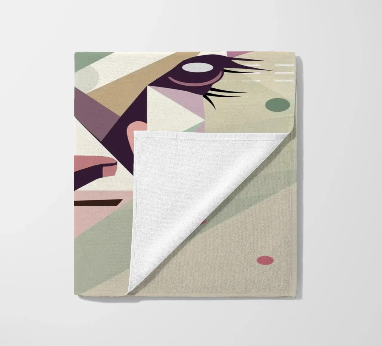 Testa dikdik geometrica e colorata - eleganza moderna telo mare da namosh