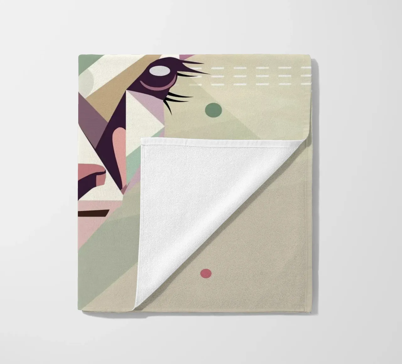 Testa dikdik geometrica e colorata - eleganza moderna telo mare da namosh