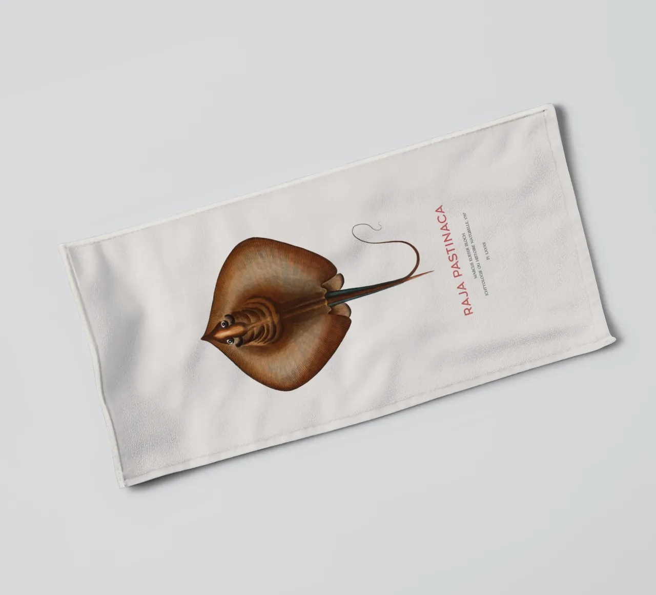 Mantarraya común o Raja pastinaca toalla de baño de Vintagrafica