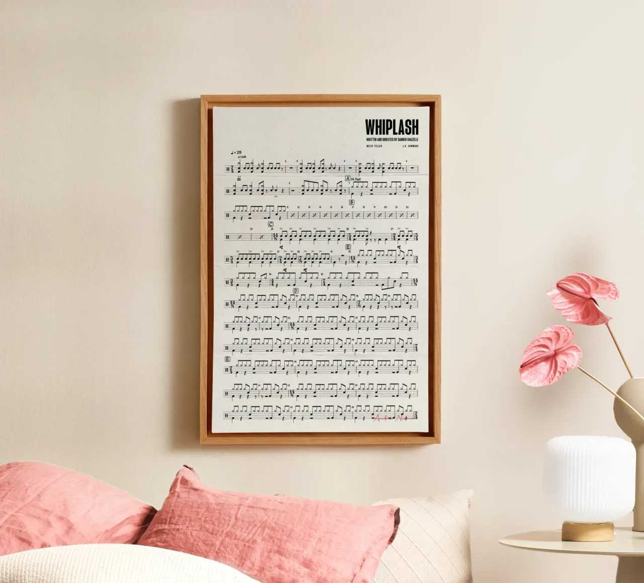 Whiplash Movie tela con Cornice a cassetta da Attaboy Dsgn