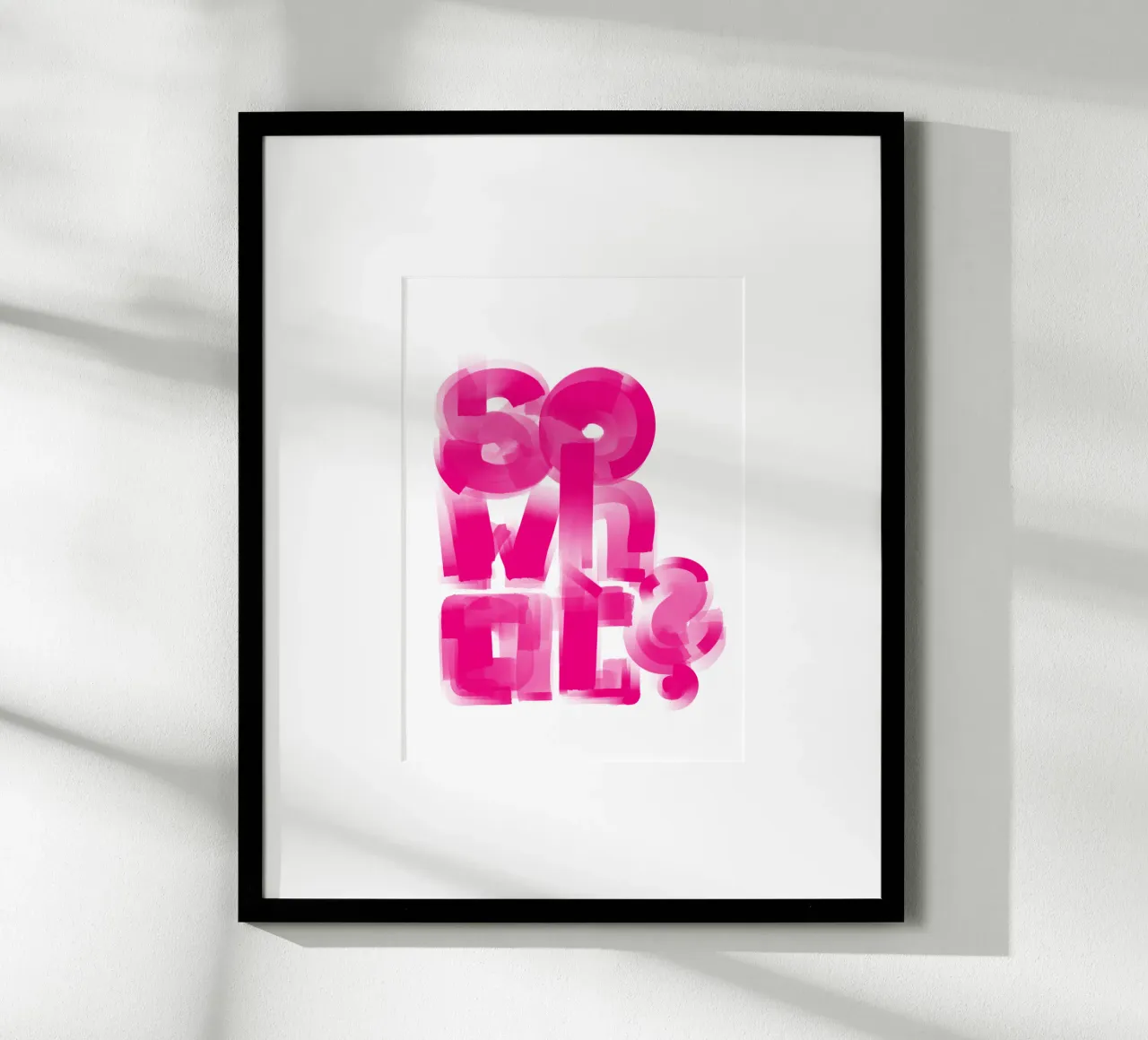 So what? poster con telaio in alluminio da LIMITED EDITION LETTERS