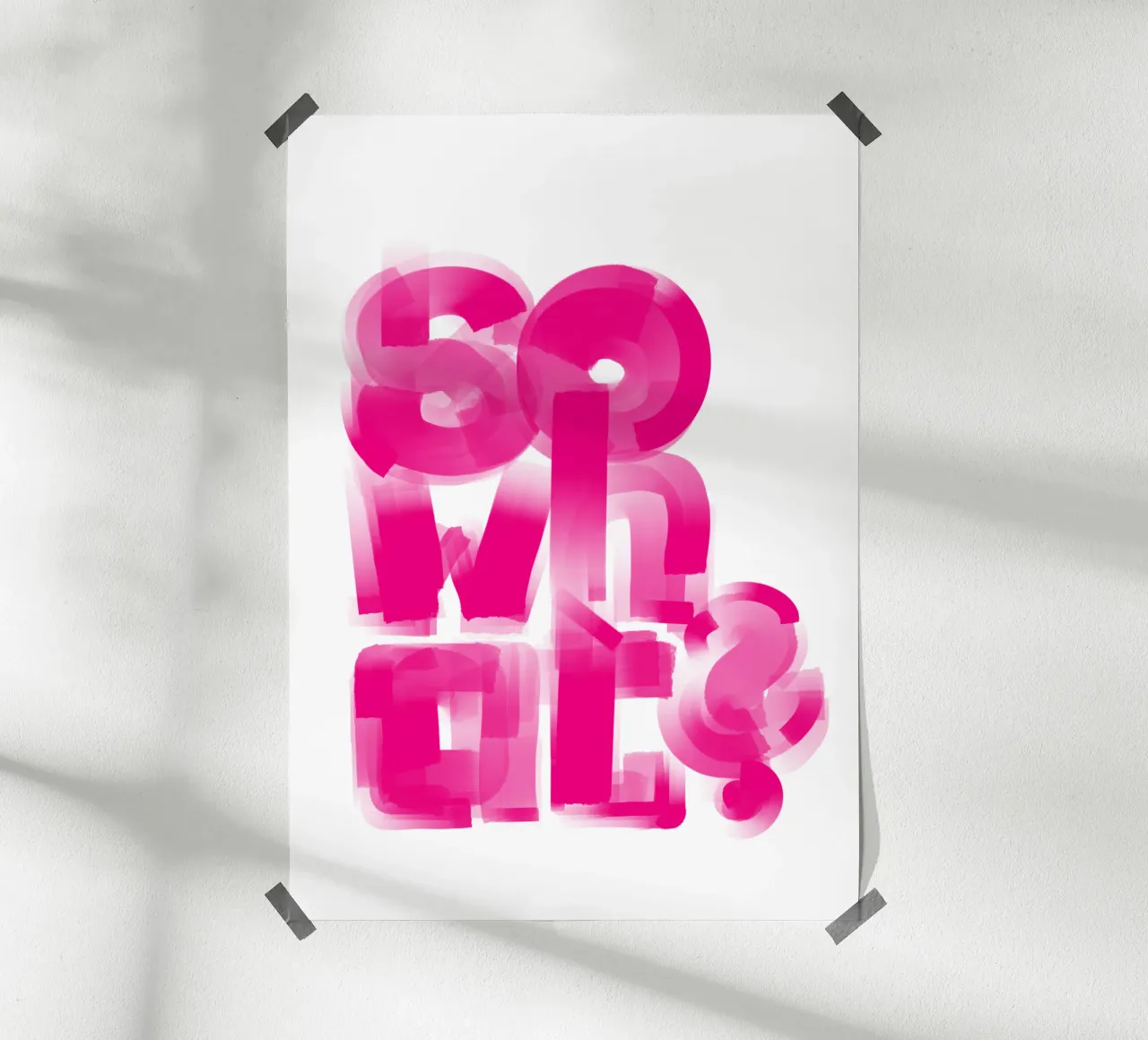 So what? poster con telaio in alluminio da LIMITED EDITION LETTERS