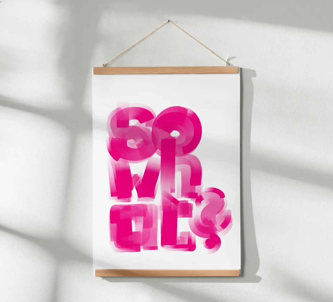 So what? poster con telaio in alluminio da LIMITED EDITION LETTERS
