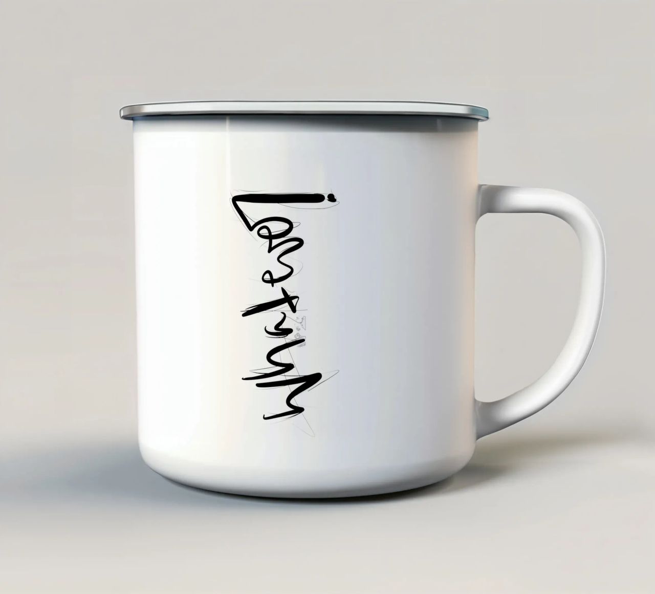 Whatever! tazza in smalto da LIMITED EDITION LETTERS