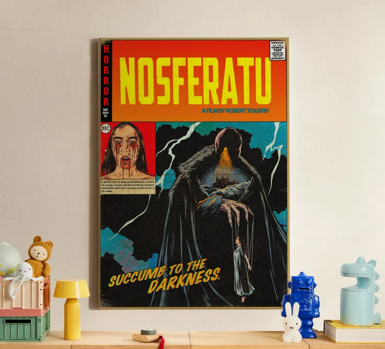 Nosferatu (2024) Movie tela con Cornice a cassetta da Attaboy Dsgn
