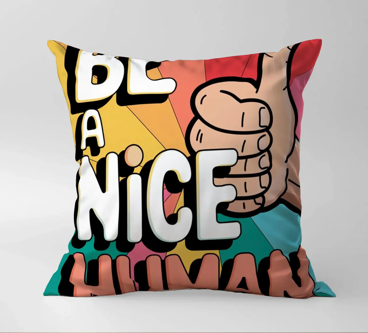 Sii un essere umano gentile cuscino da logic