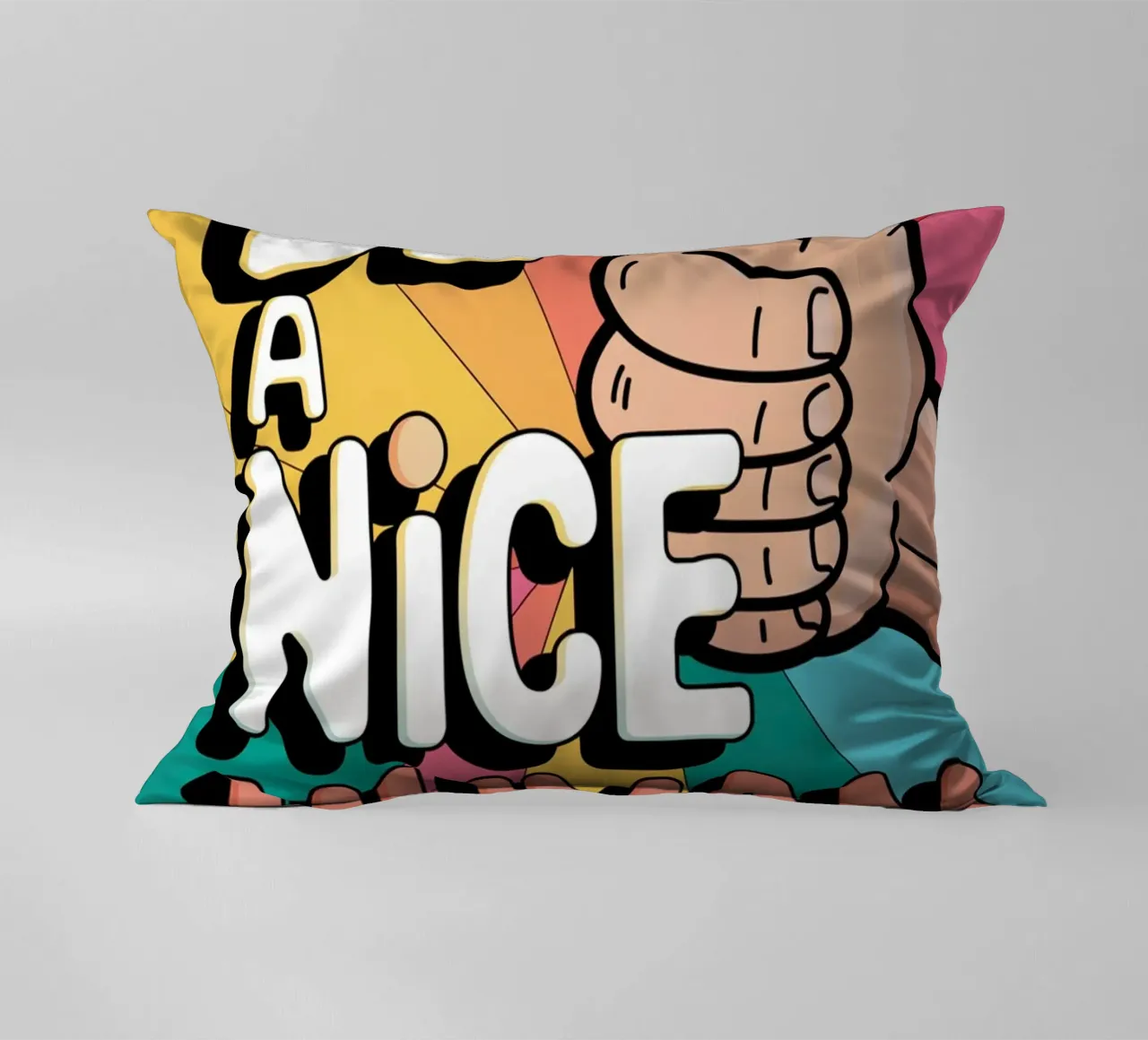 Sii un essere umano gentile cuscino da logic