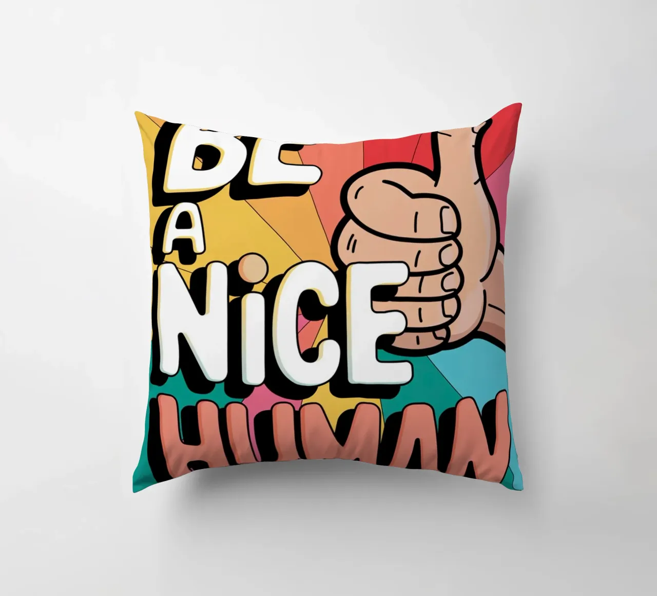 Sii un essere umano gentile cuscino da logic